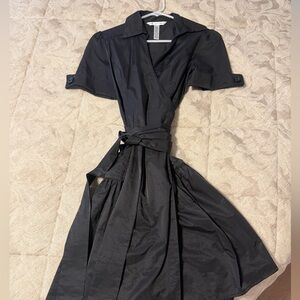 Diane Von Furstenberg Black Wrap Dress